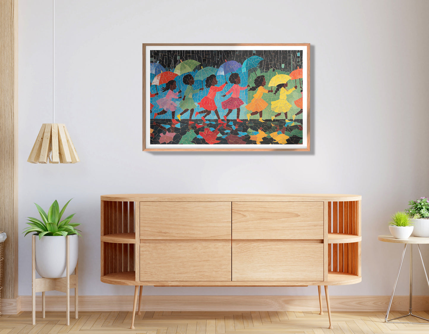 Black Girls Umbrella Dance Black children wall art view 80