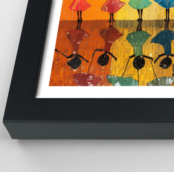 Black Girls Rainbow Umbrella Black children wall art view 70