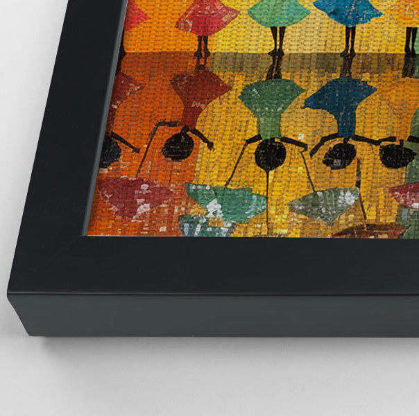 Black Girls Rainbow Umbrella Black children wall art view 28