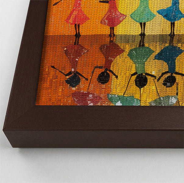 Black Girls Rainbow Umbrella Black children wall art view 34