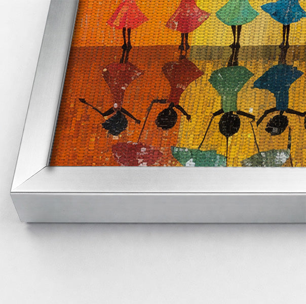 Black Girls Rainbow Umbrella Black children wall art view 58