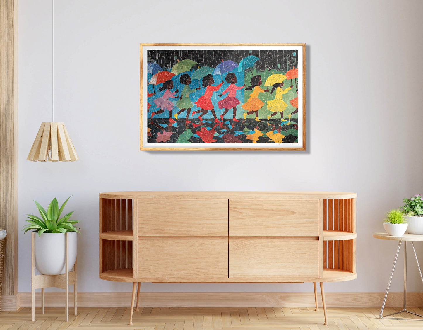 Black People Umbrella Rain African American canvas print view 74