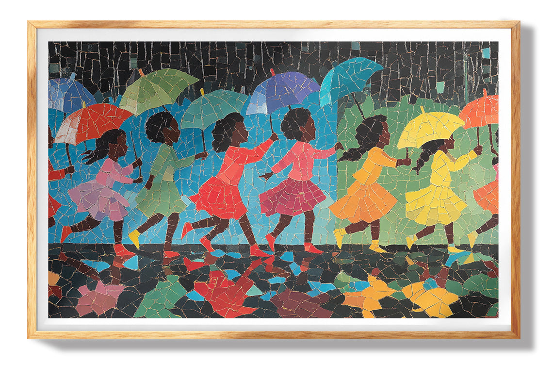 Black People Umbrella Rain African American canvas print view 73