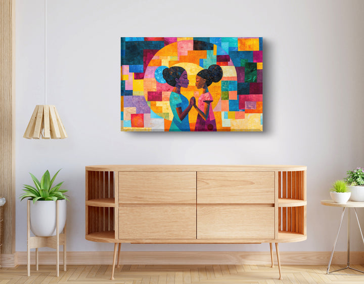 Black Girls Friendship Wall Art