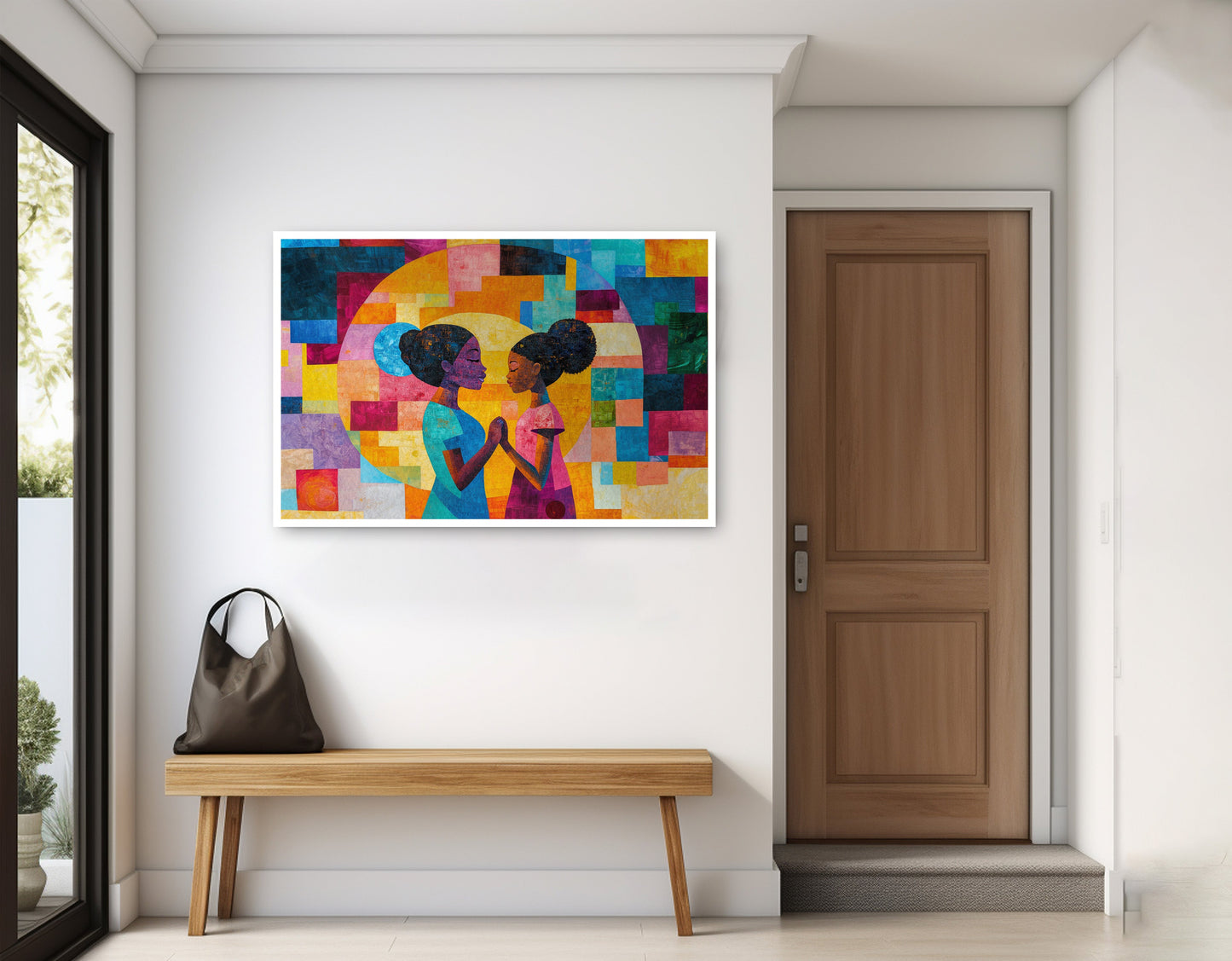 Black Girls Friendship Black children wall art home decor view