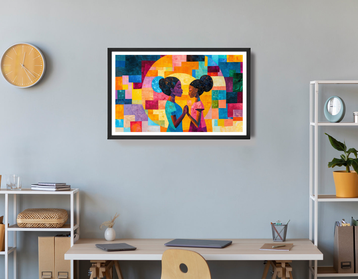 Black Girls Friendship Black children wall art view 72
