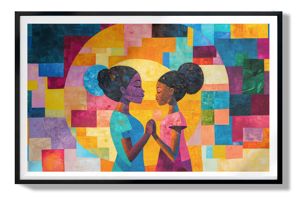 Black Girls Friendship Black children wall art view 67