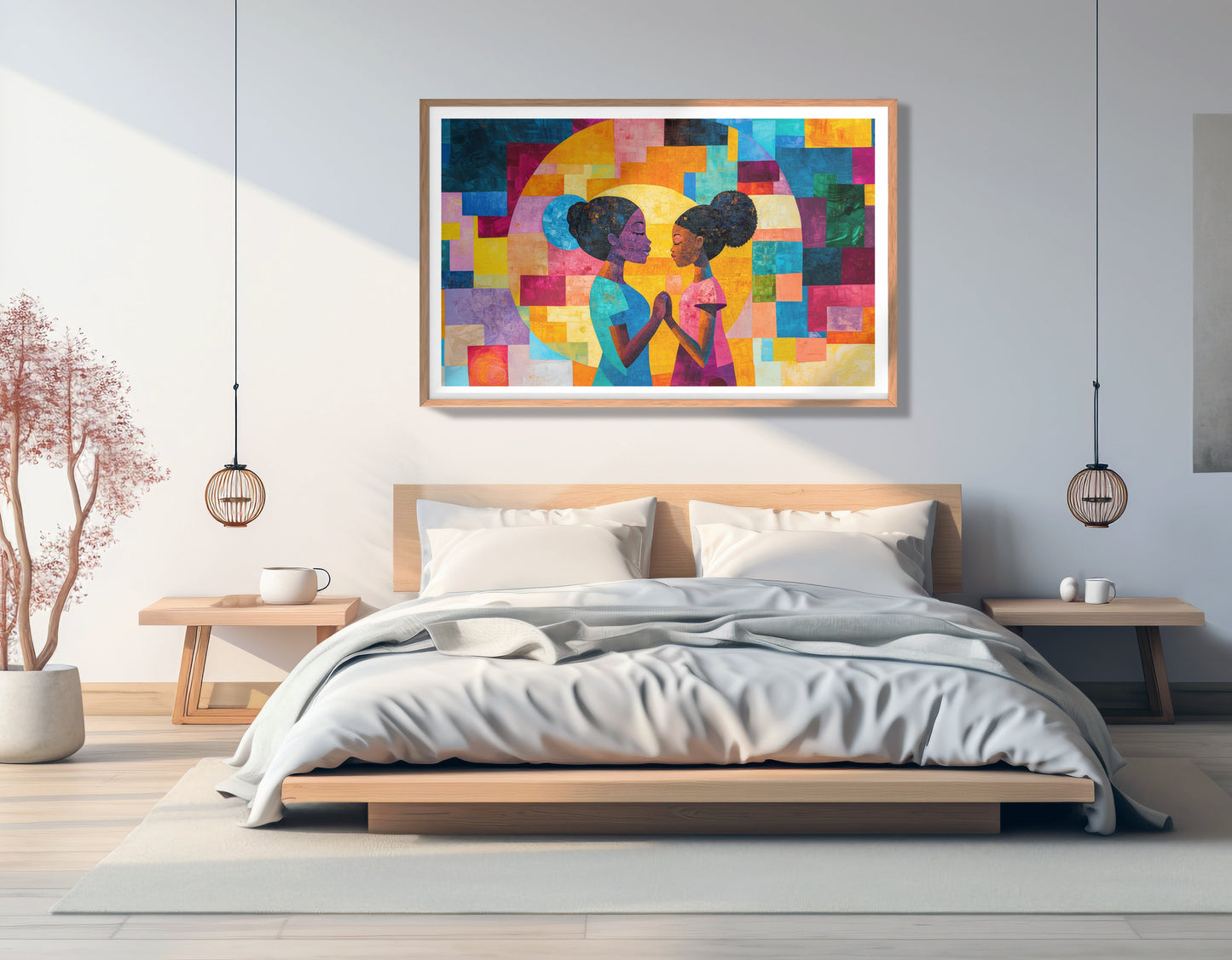 Black Girls Friendship Black children wall art view 81