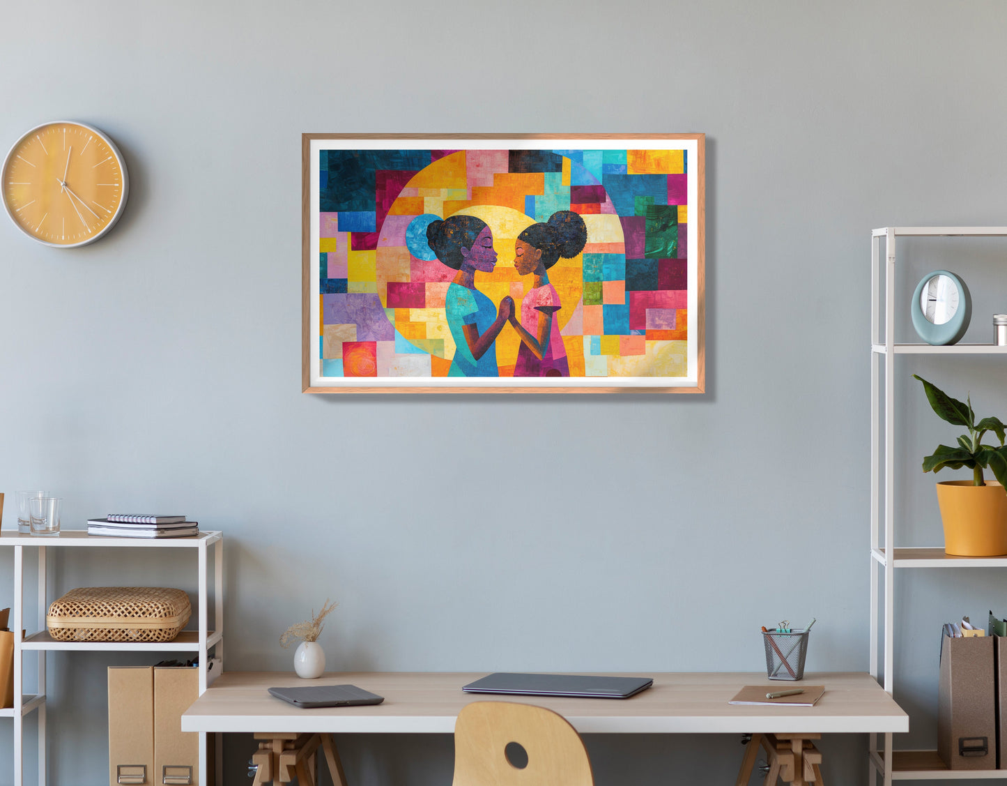 Black Girls Friendship Black children wall art view 84