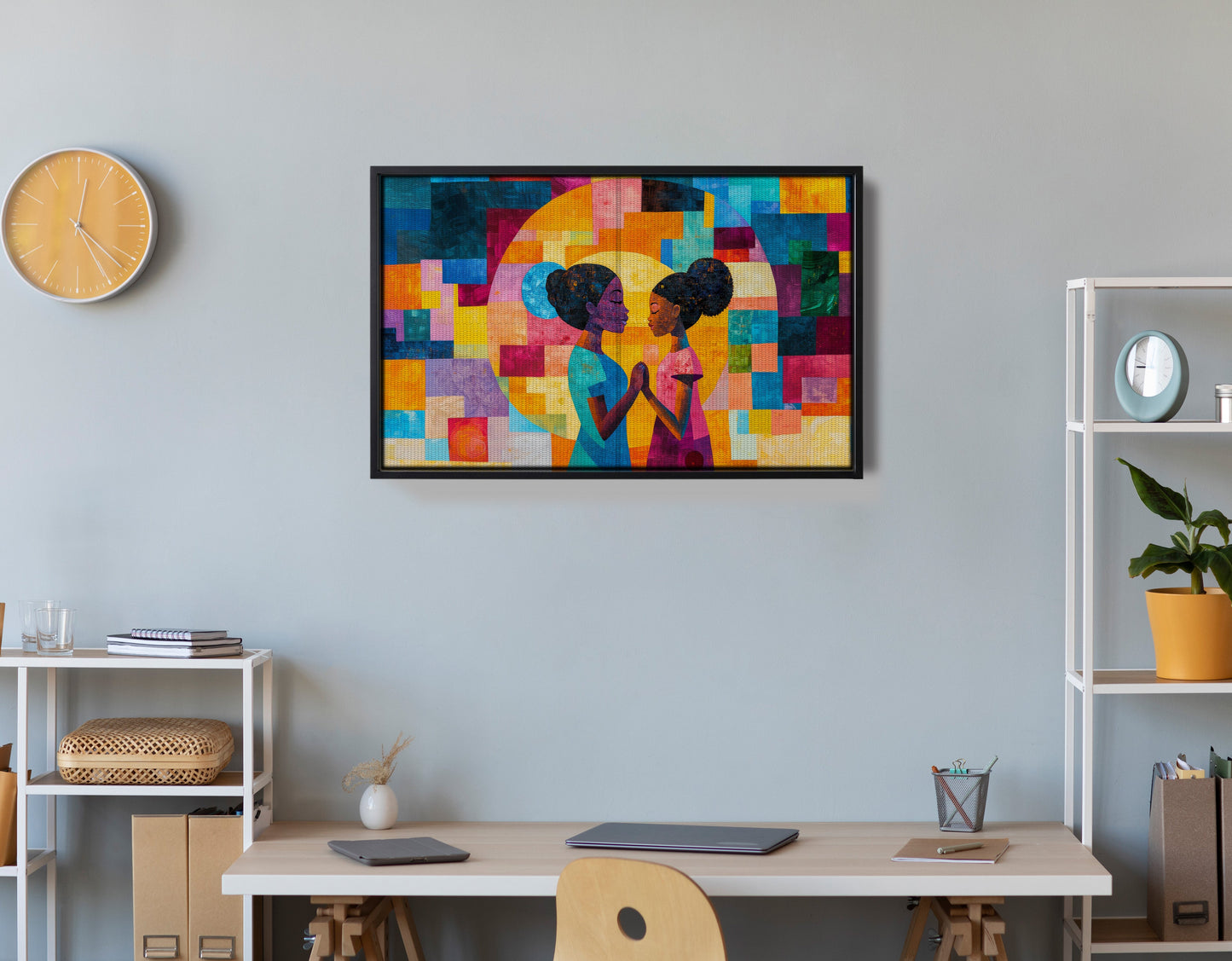 Black Girls Friendship Black children wall art view 30