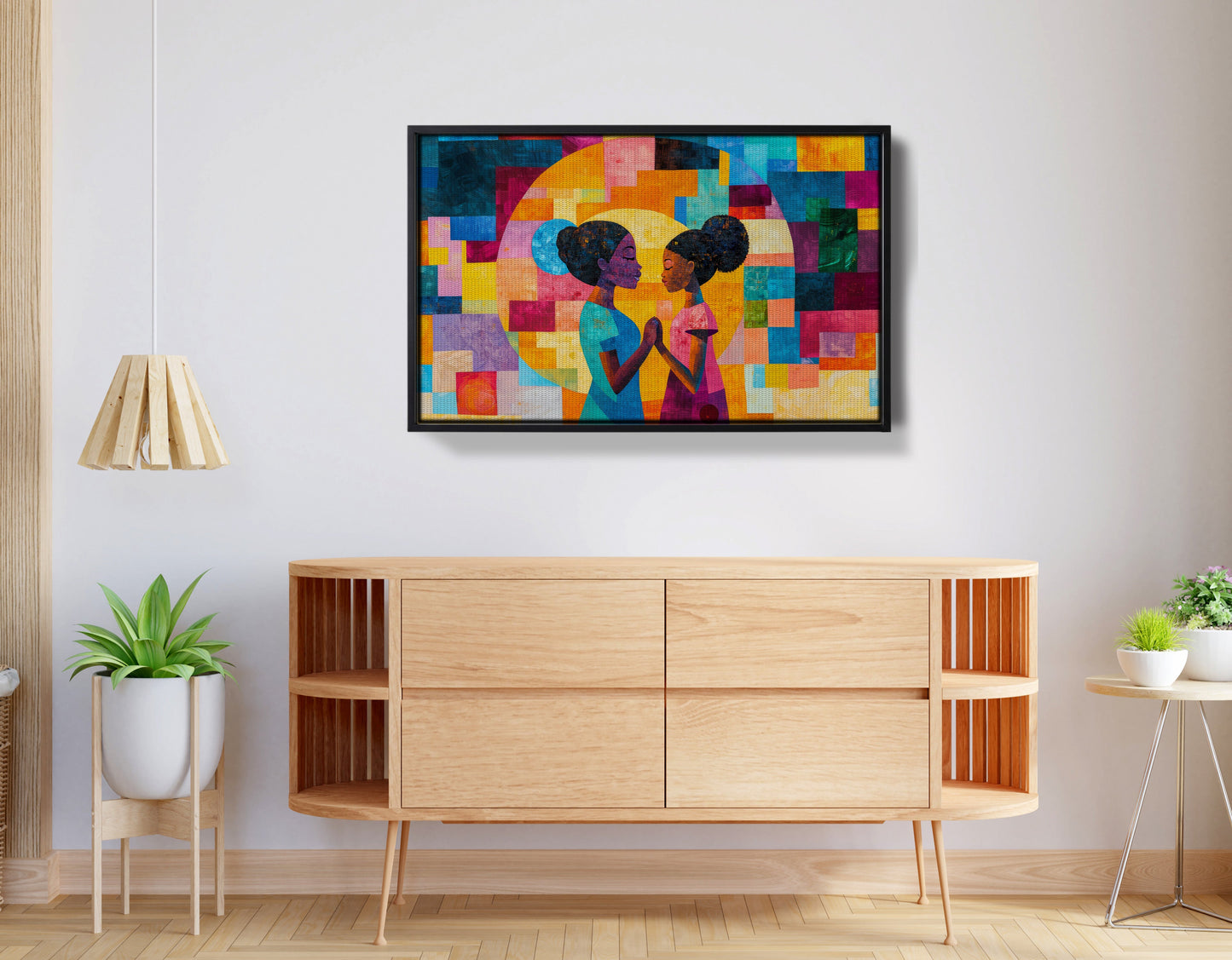 Black Girls Friendship Black children wall art view 26