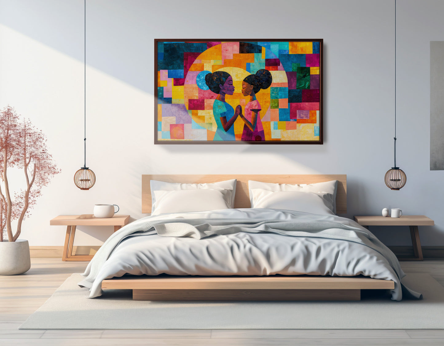 Black Girls Friendship Black children wall art view 33