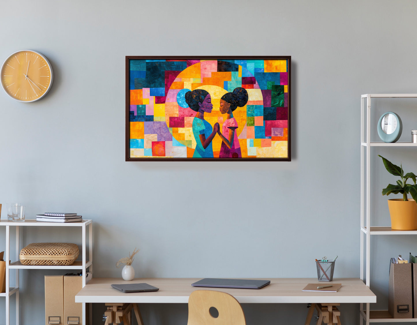 Black Girls Friendship Black children wall art view 36