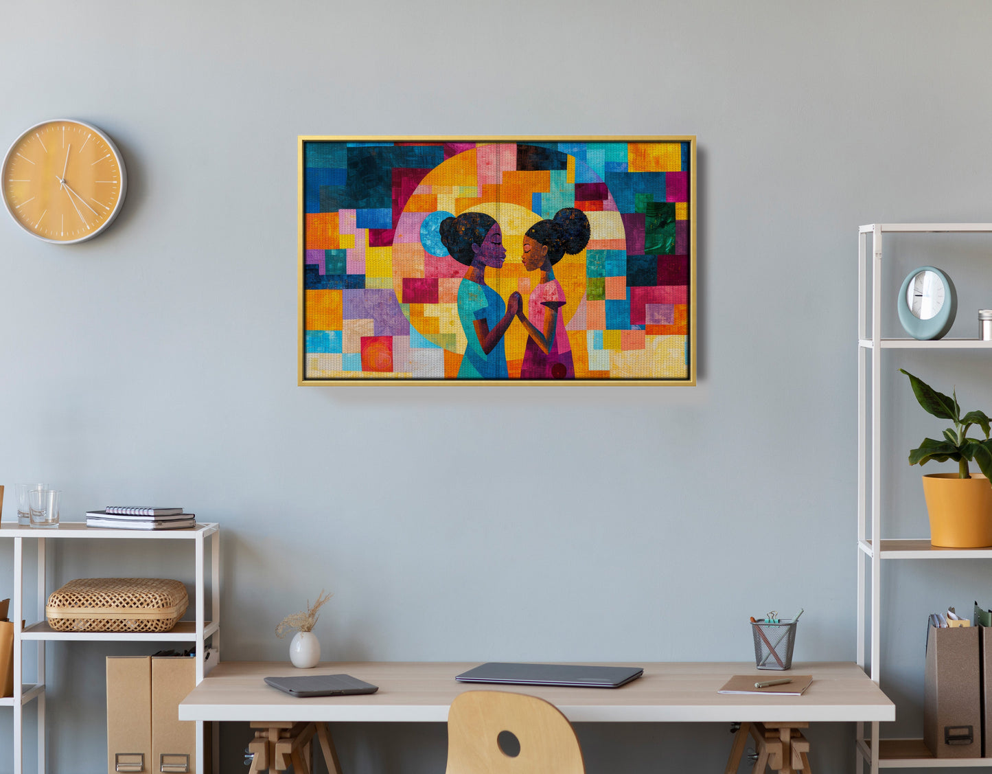 Black Girls Friendship Black children wall art view 42