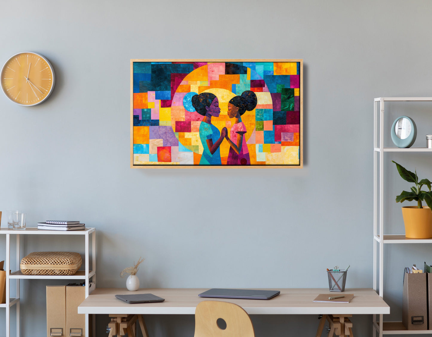 Black Girls Friendship Black children wall art view 54