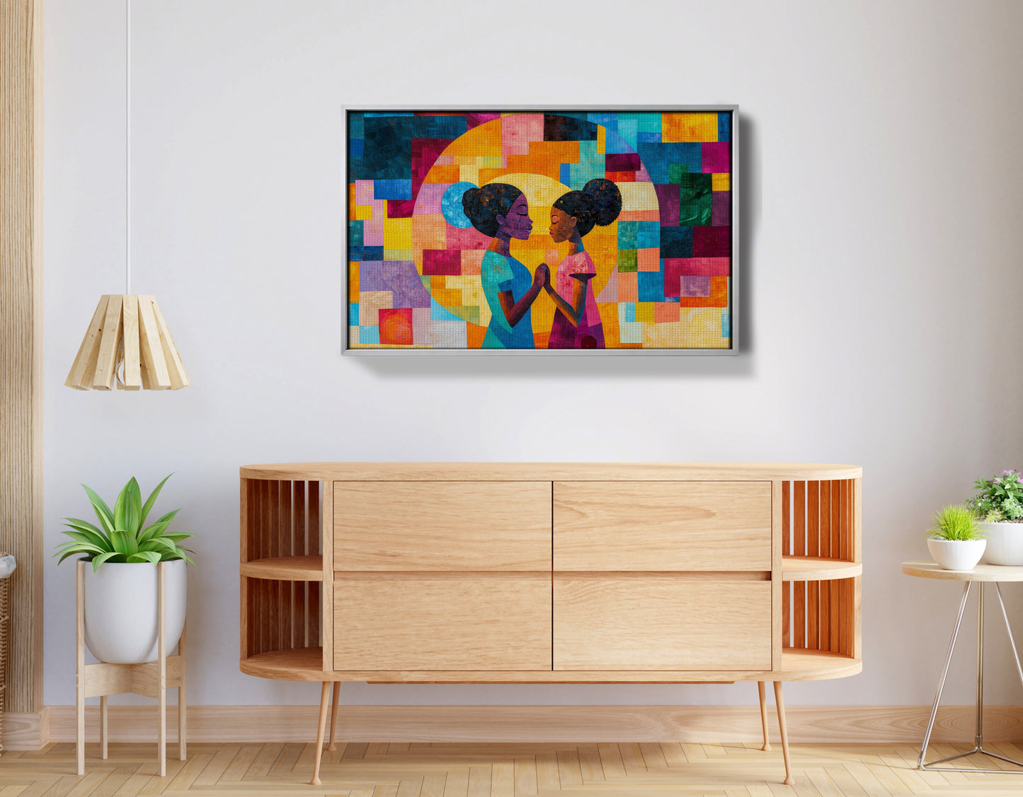 Black Girls Friendship Black children wall art view 56