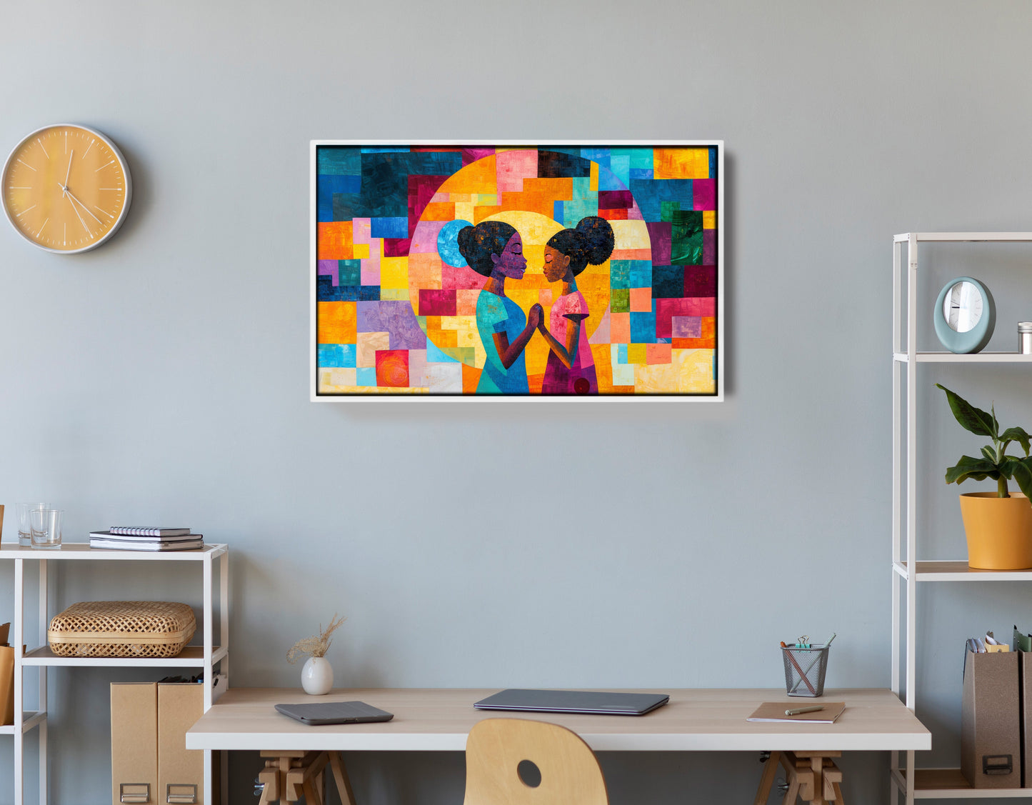 Black Girls Friendship Black children wall art view 66