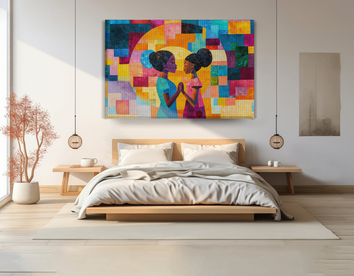 Black Girls Friendship Black children wall art view 15