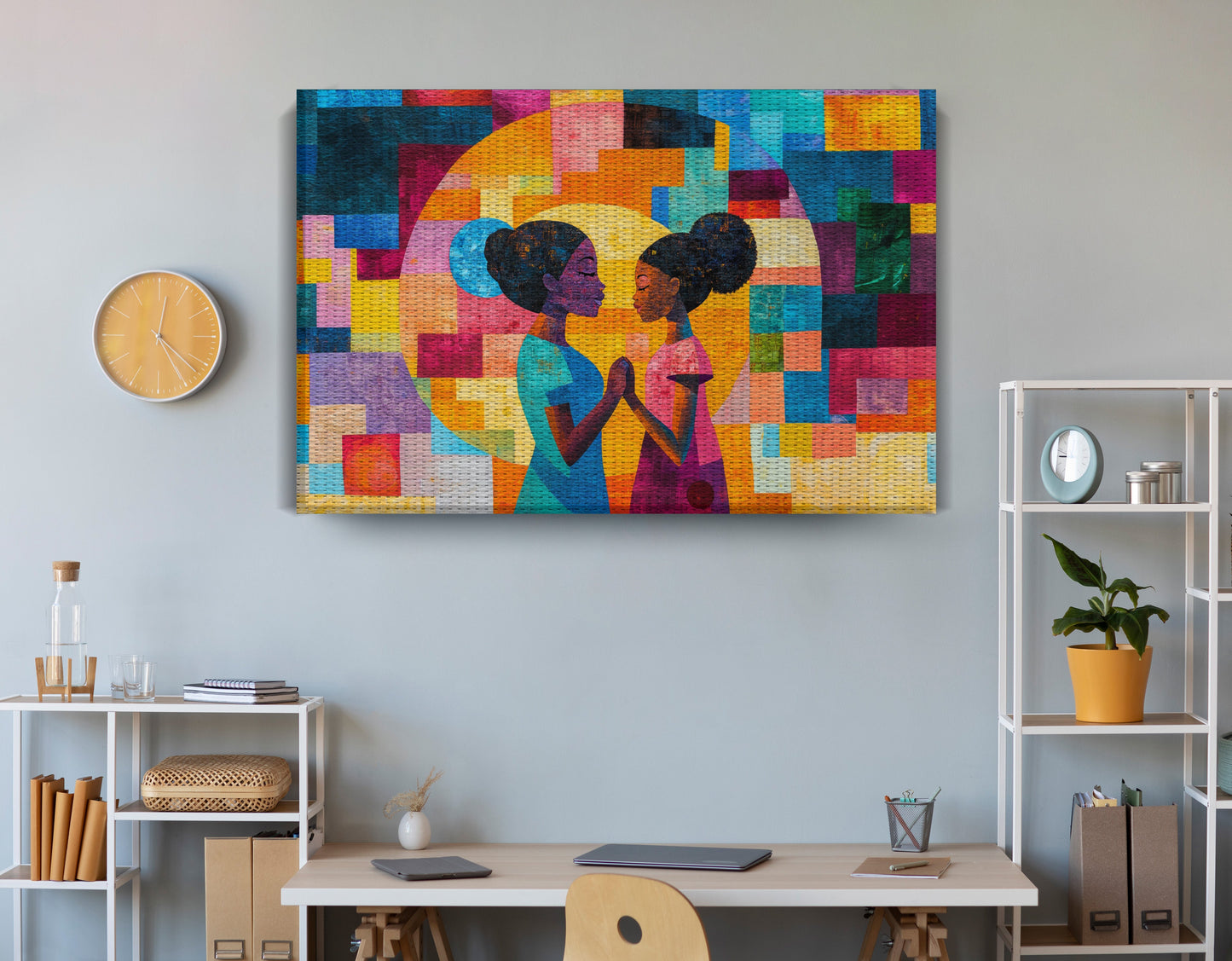 Black Girls Friendship Black children wall art view 18