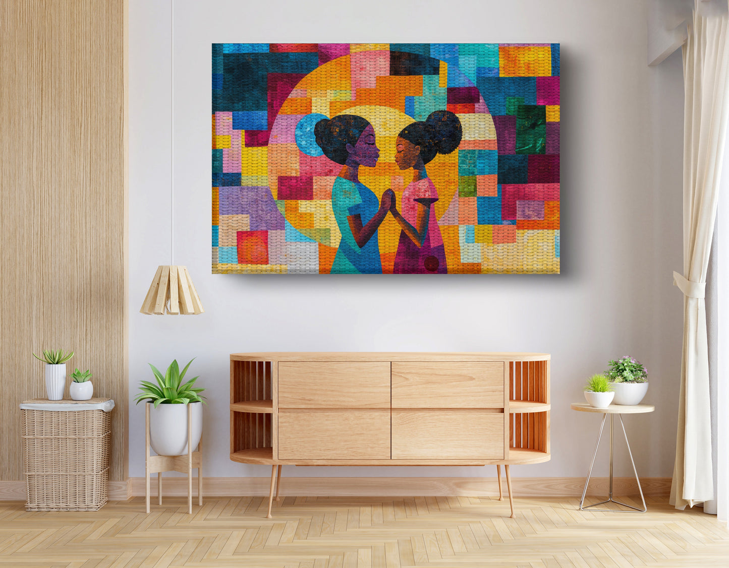 Black Girls Friendship Black children wall art view 14