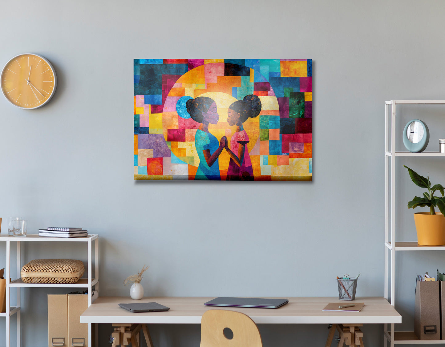 Black Girls Friendship Black children wall art view 24