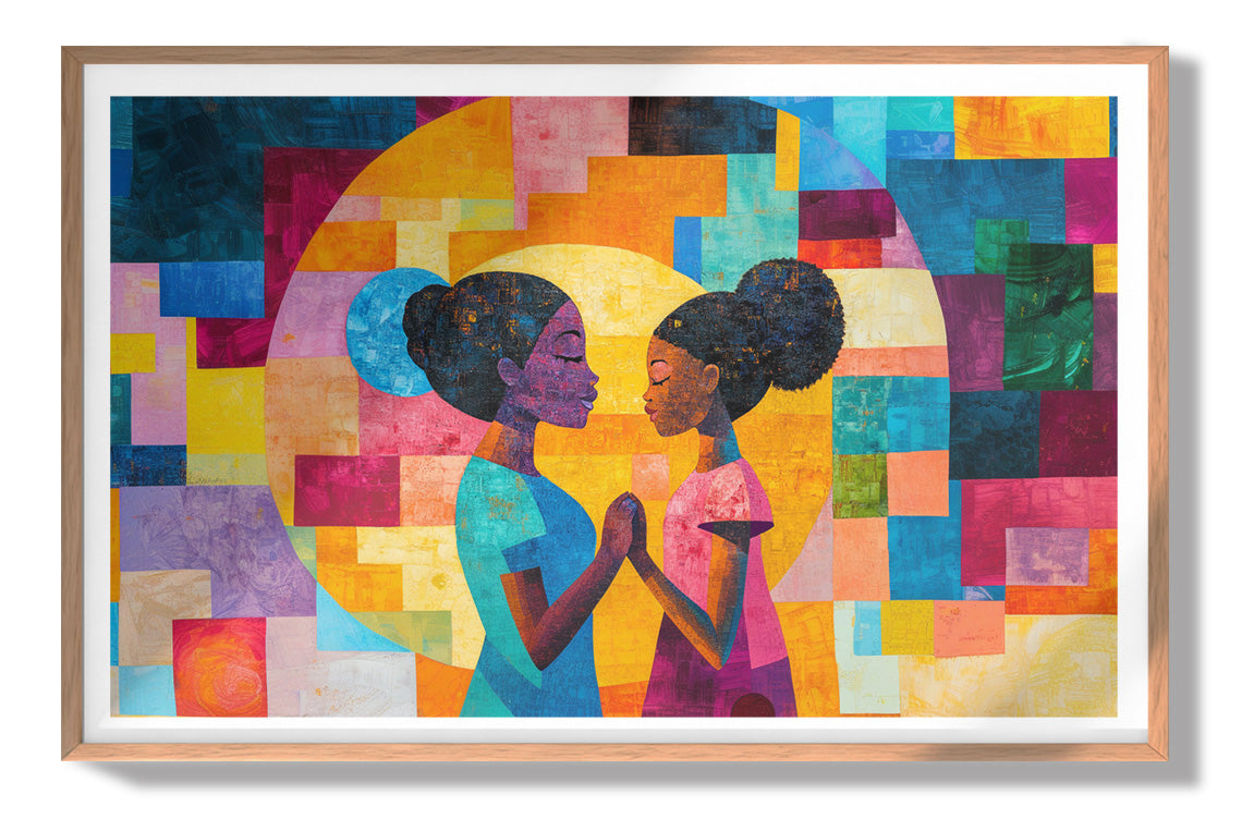 Black Girls Friendship Black children wall art view 79
