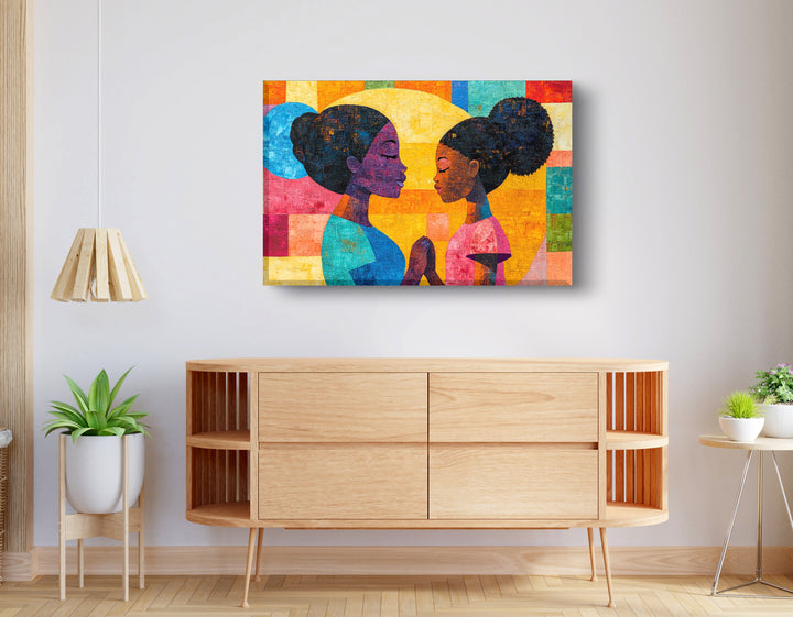 Black Women Prayer Portrait Wall Art