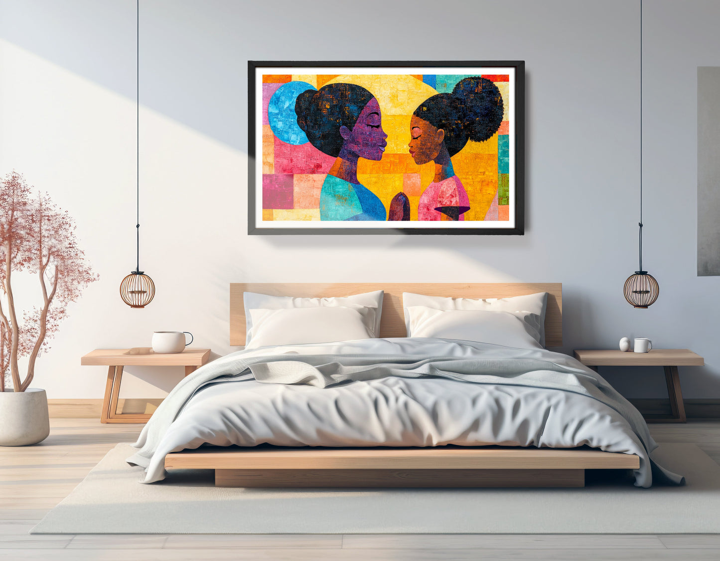Black Women Prayer Portrait Black woman wall art view 69
