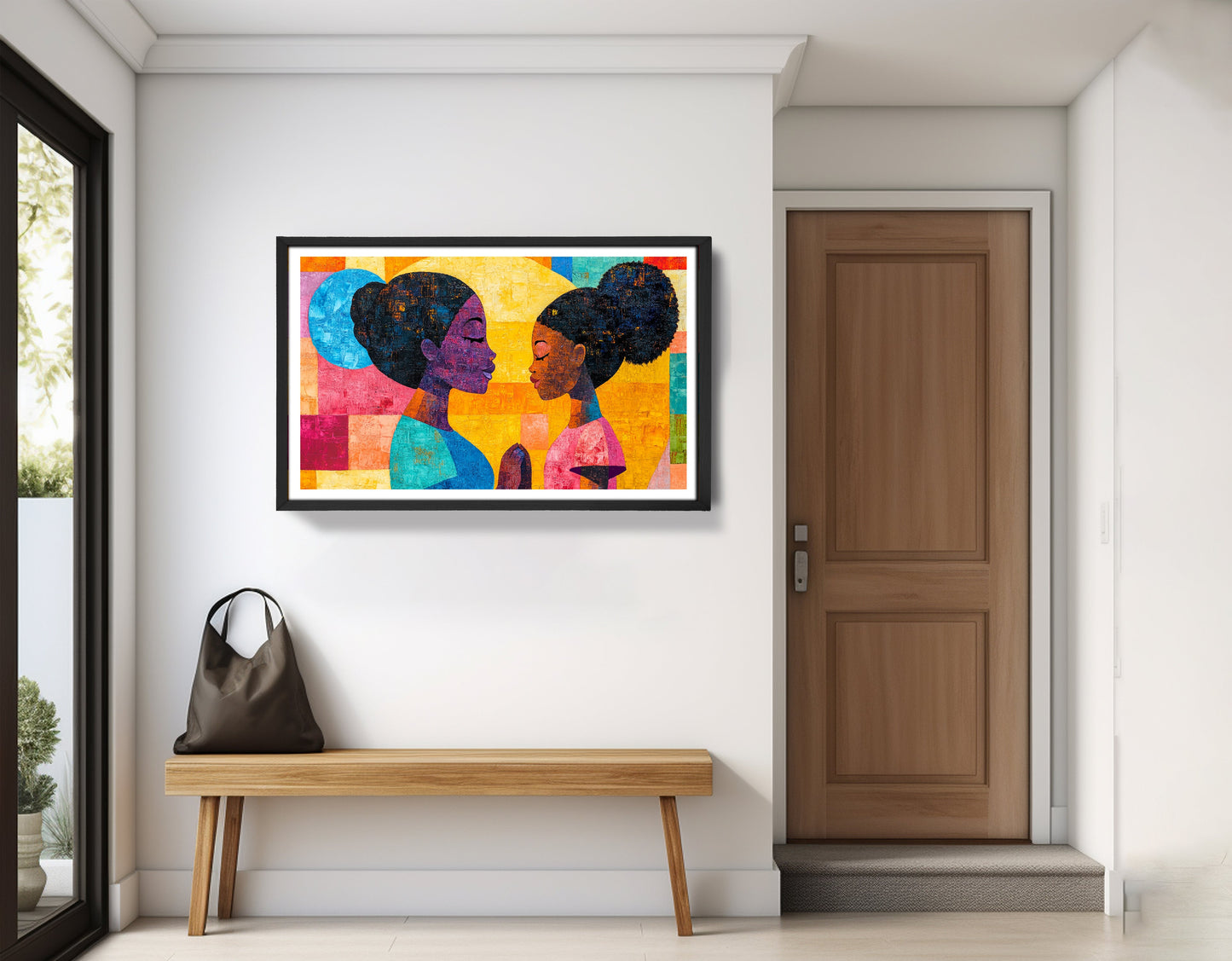 Black Women Prayer Portrait Black woman wall art view 71