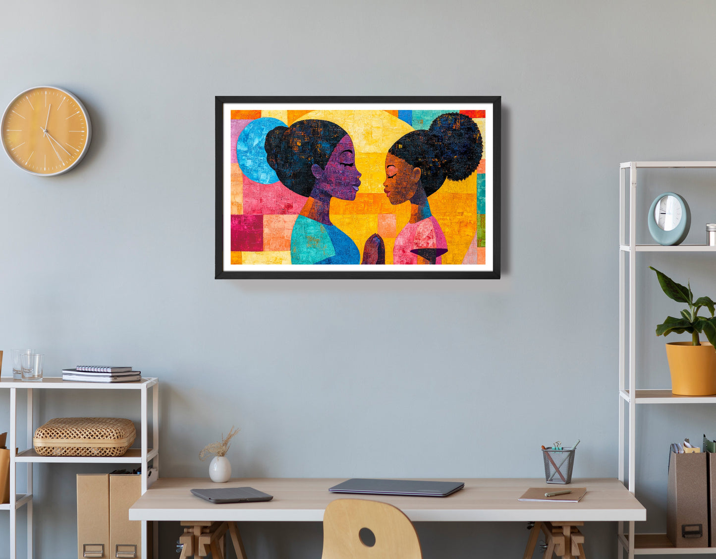 Black Women Prayer Portrait Black woman wall art view 72