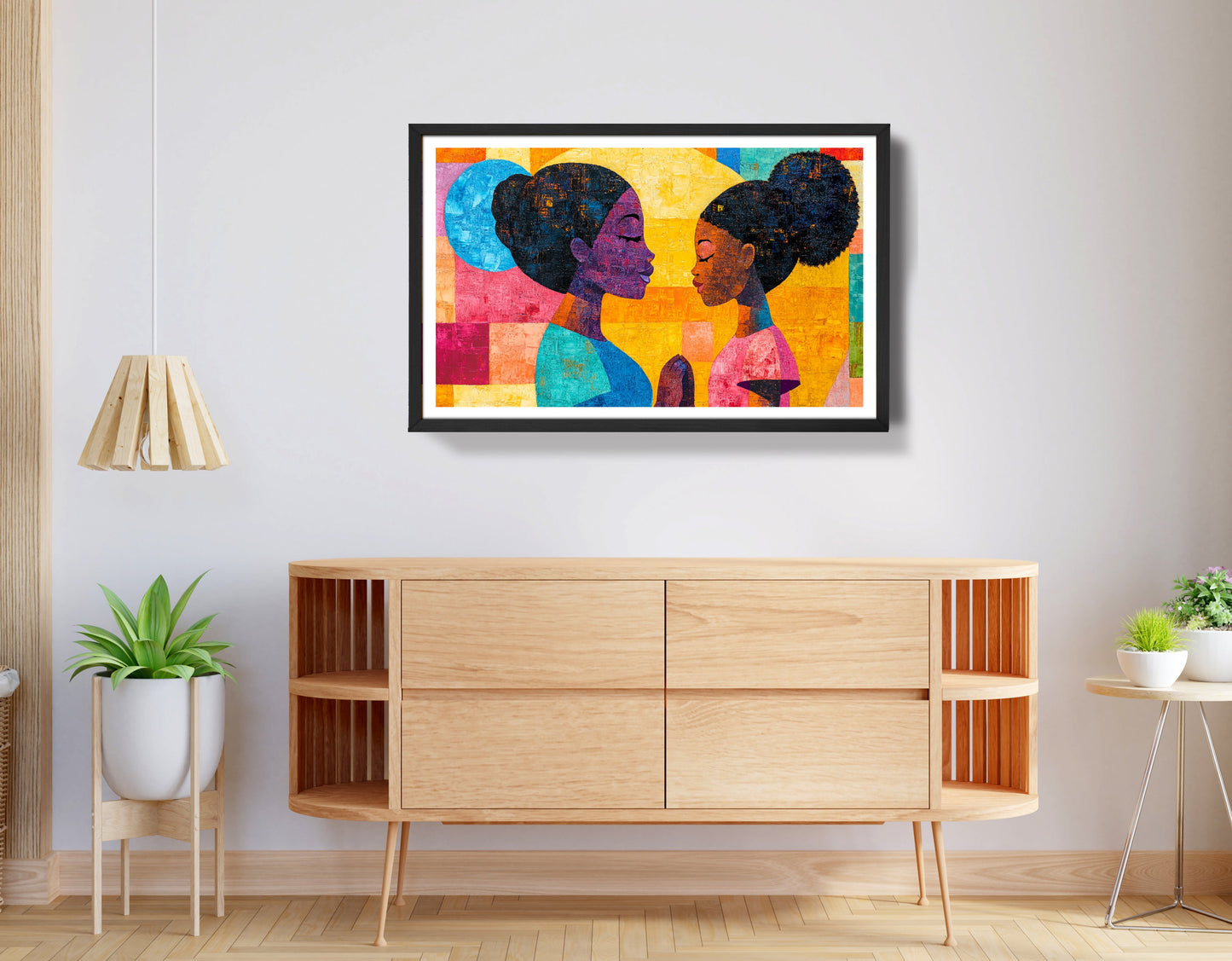 Black Women Prayer Portrait Black woman wall art view 68