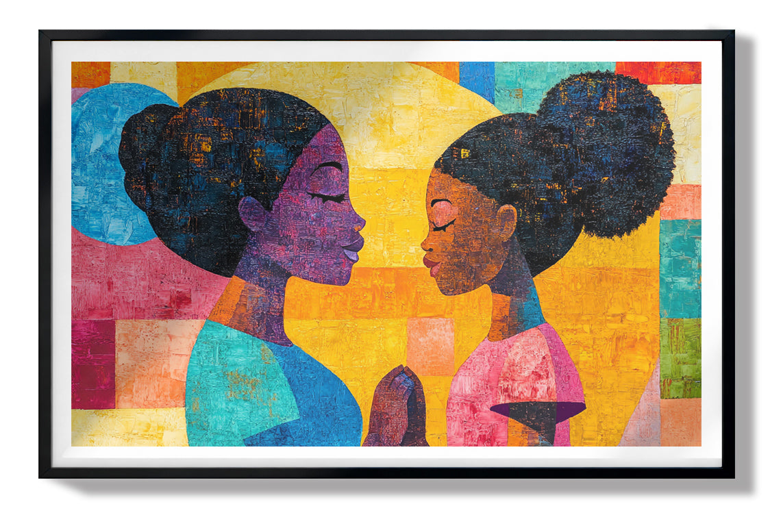 Black Women Prayer Portrait Black woman wall art view 67