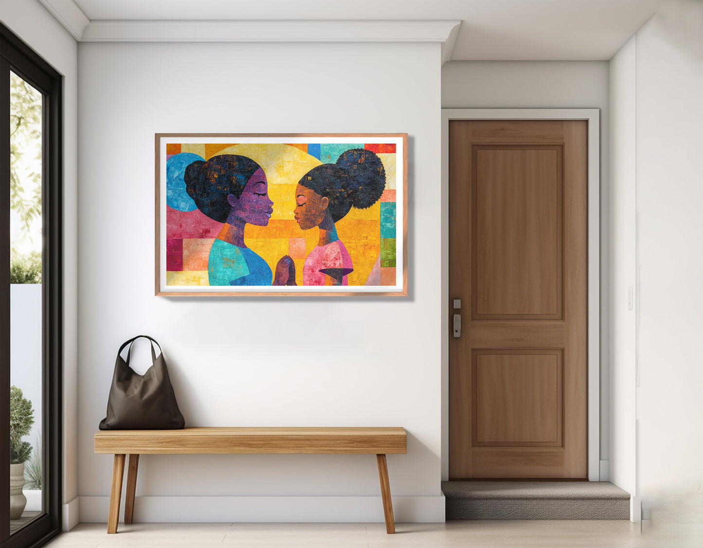 Black Women Prayer Portrait Black woman wall art view 83