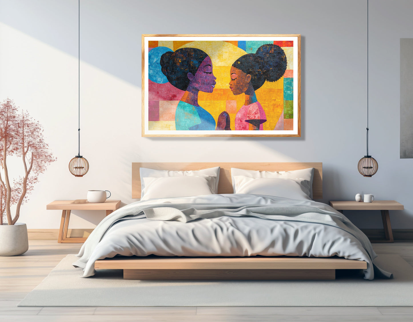 Black Women Prayer Portrait Black woman wall art view 75