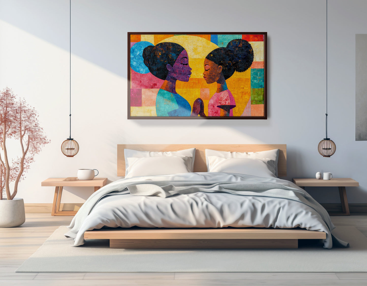 Black Women Prayer Portrait Black woman wall art view 33