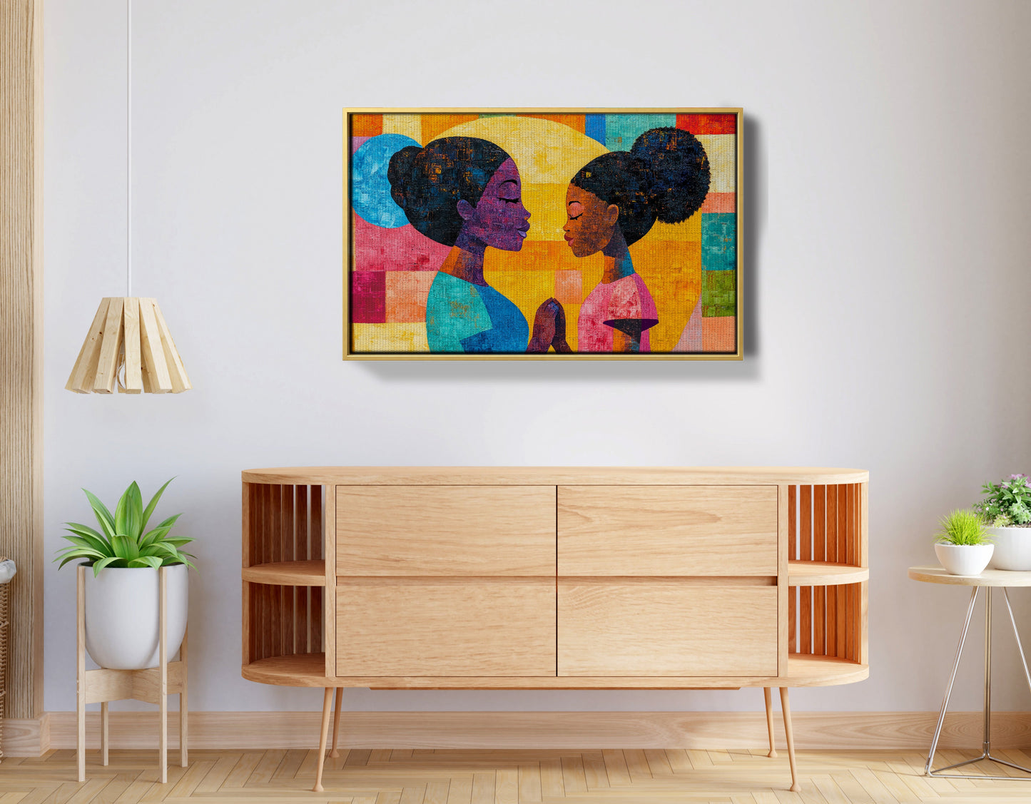 Black Women Prayer Portrait Black woman wall art view 38