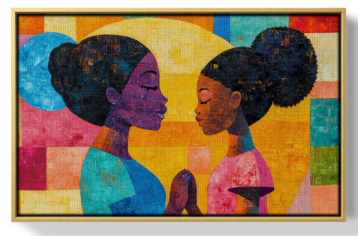 Black Women Prayer Portrait Black woman wall art view 37