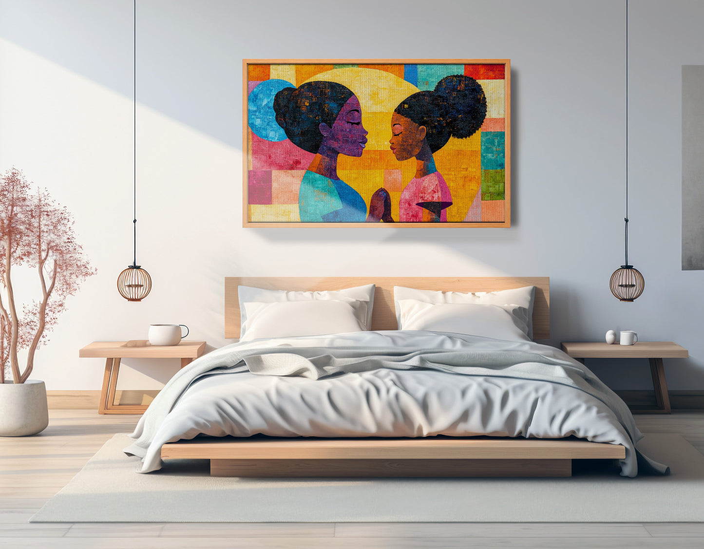 Black Women Prayer Portrait Black woman wall art view 45