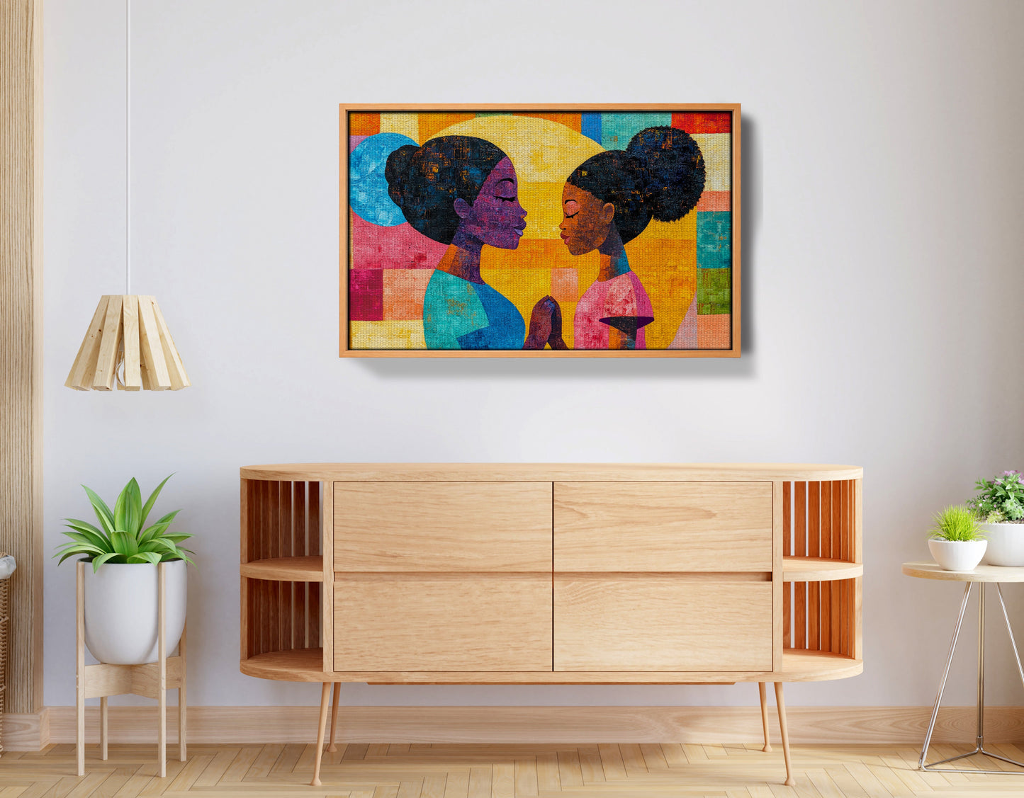 Black Women Prayer Portrait Black woman wall art view 44