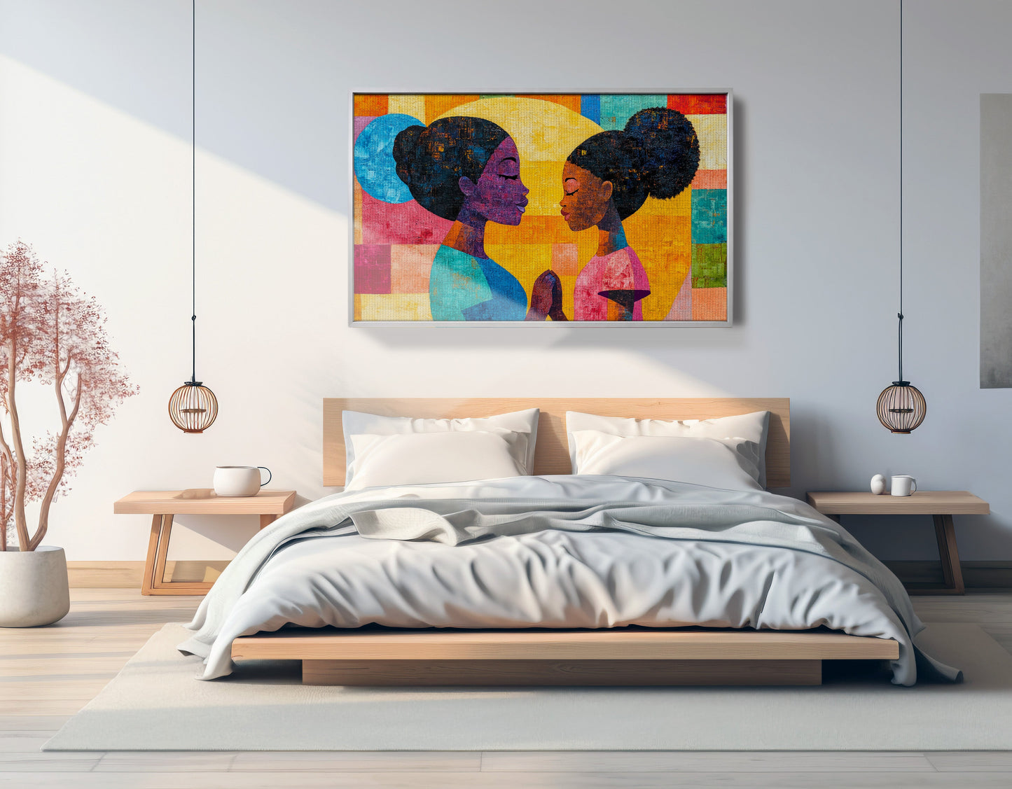 Black Women Prayer Portrait Black woman wall art view 57