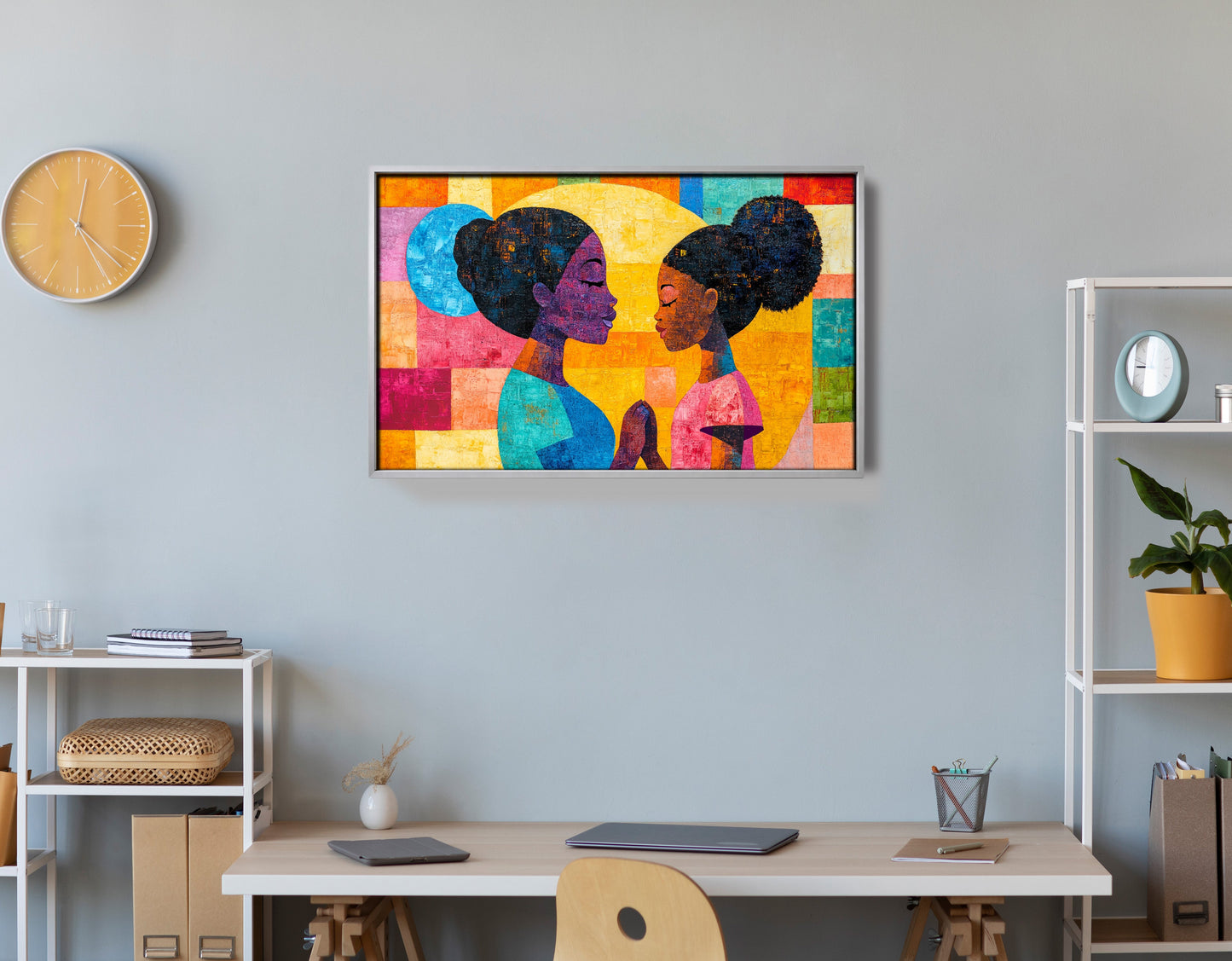 Black Women Prayer Portrait Black woman wall art view 60