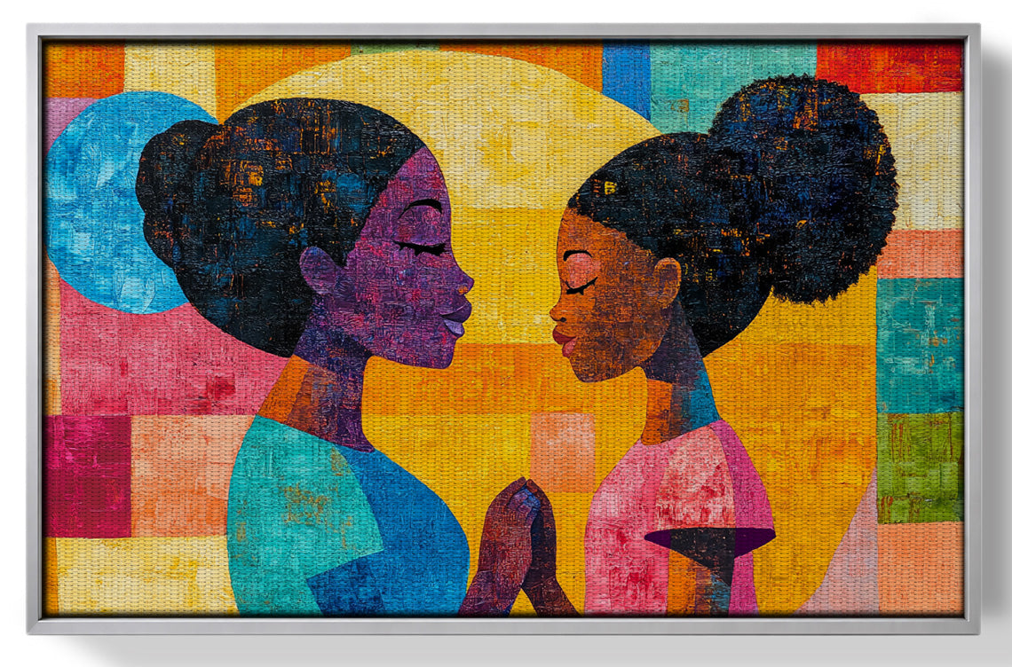 Black Women Prayer Portrait Black woman wall art view 55