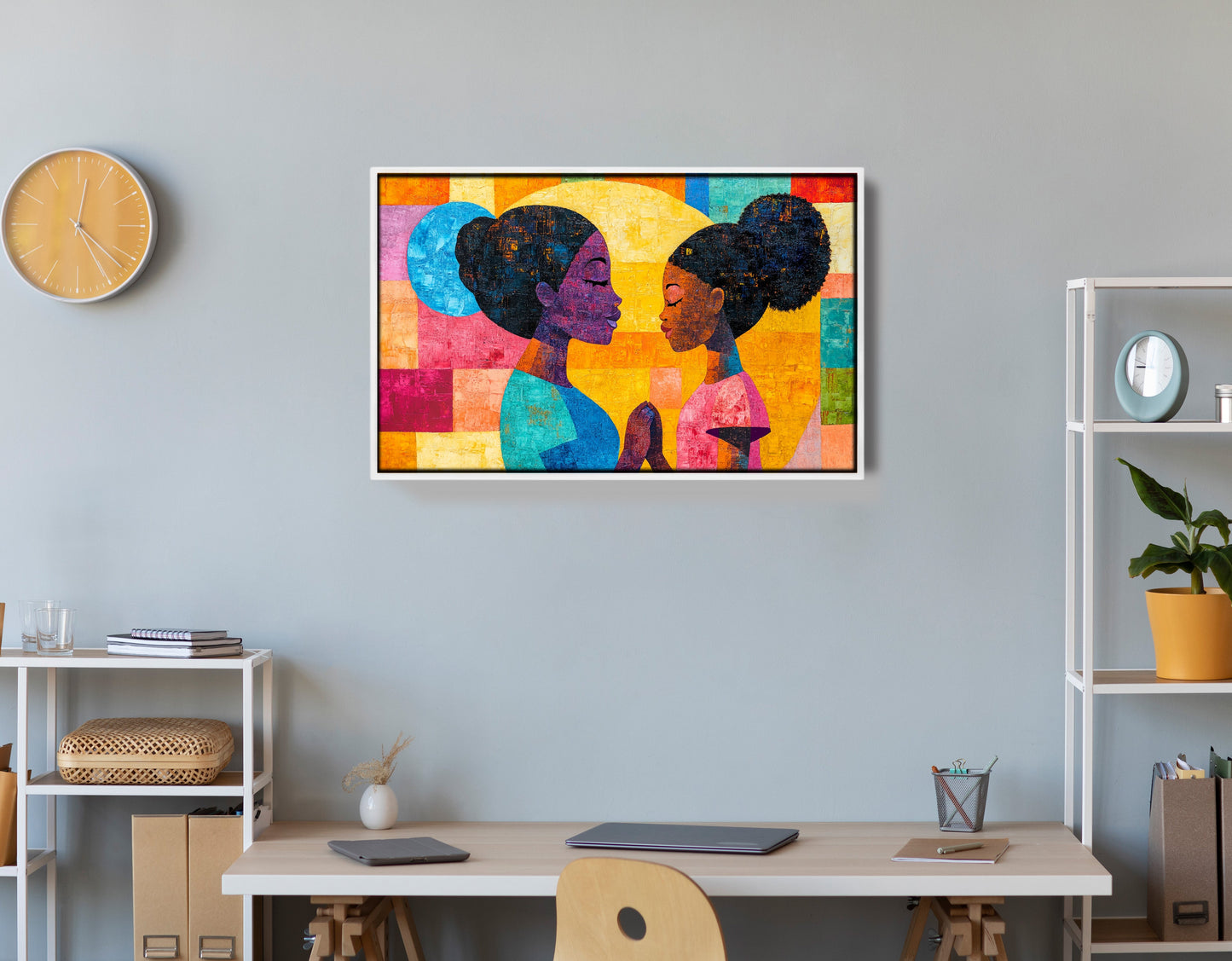 Black Women Prayer Portrait Black woman wall art view 66