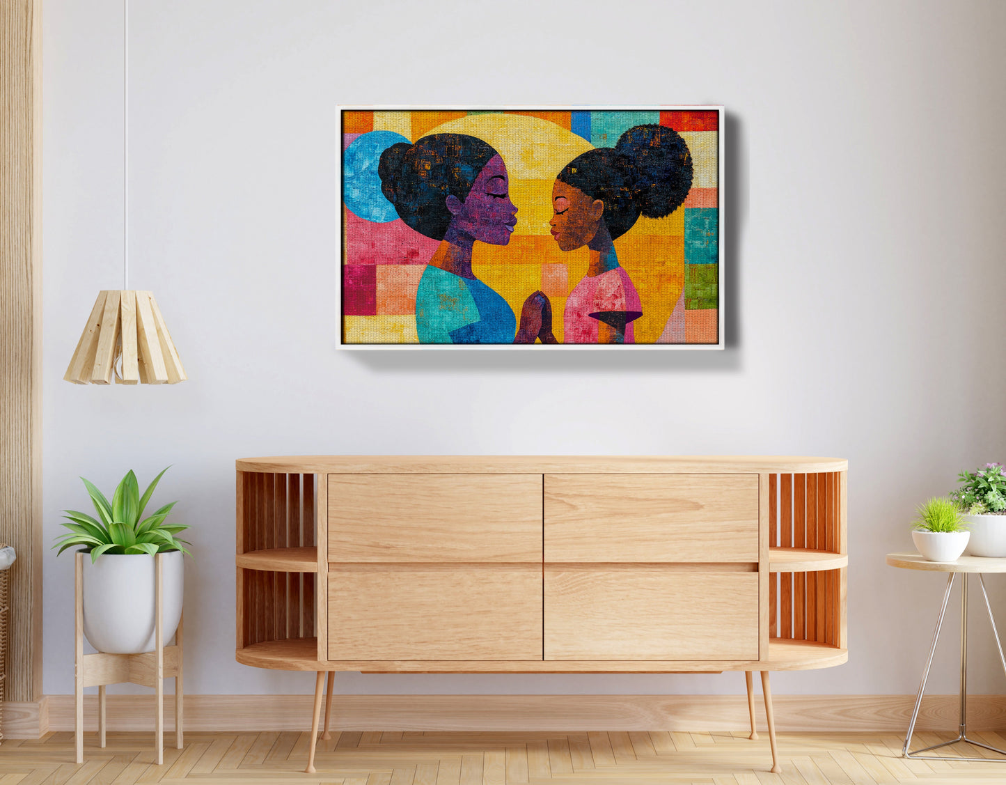 Black Women Prayer Portrait Black woman wall art view 62