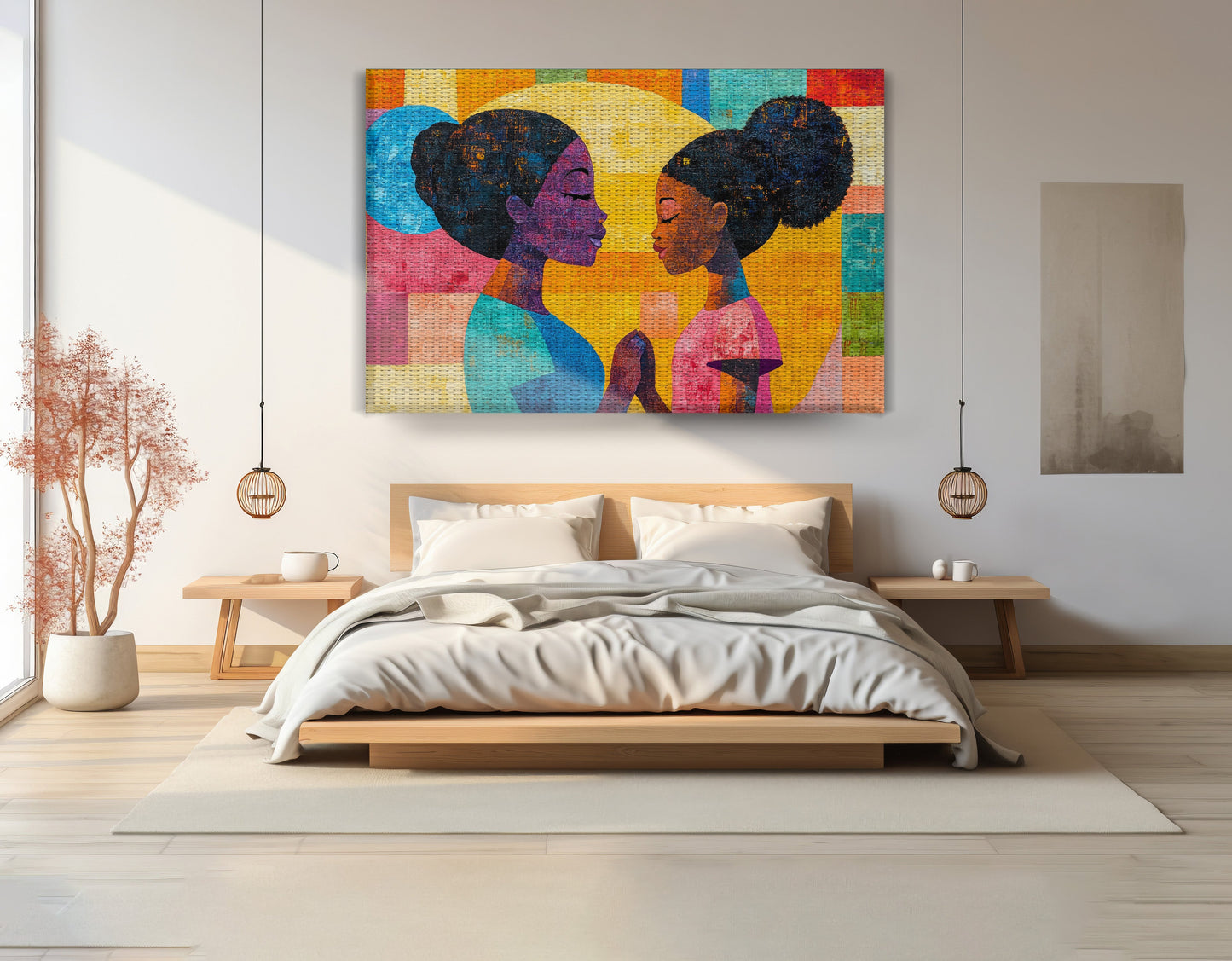 Black Women Prayer Portrait Black woman wall art view 15