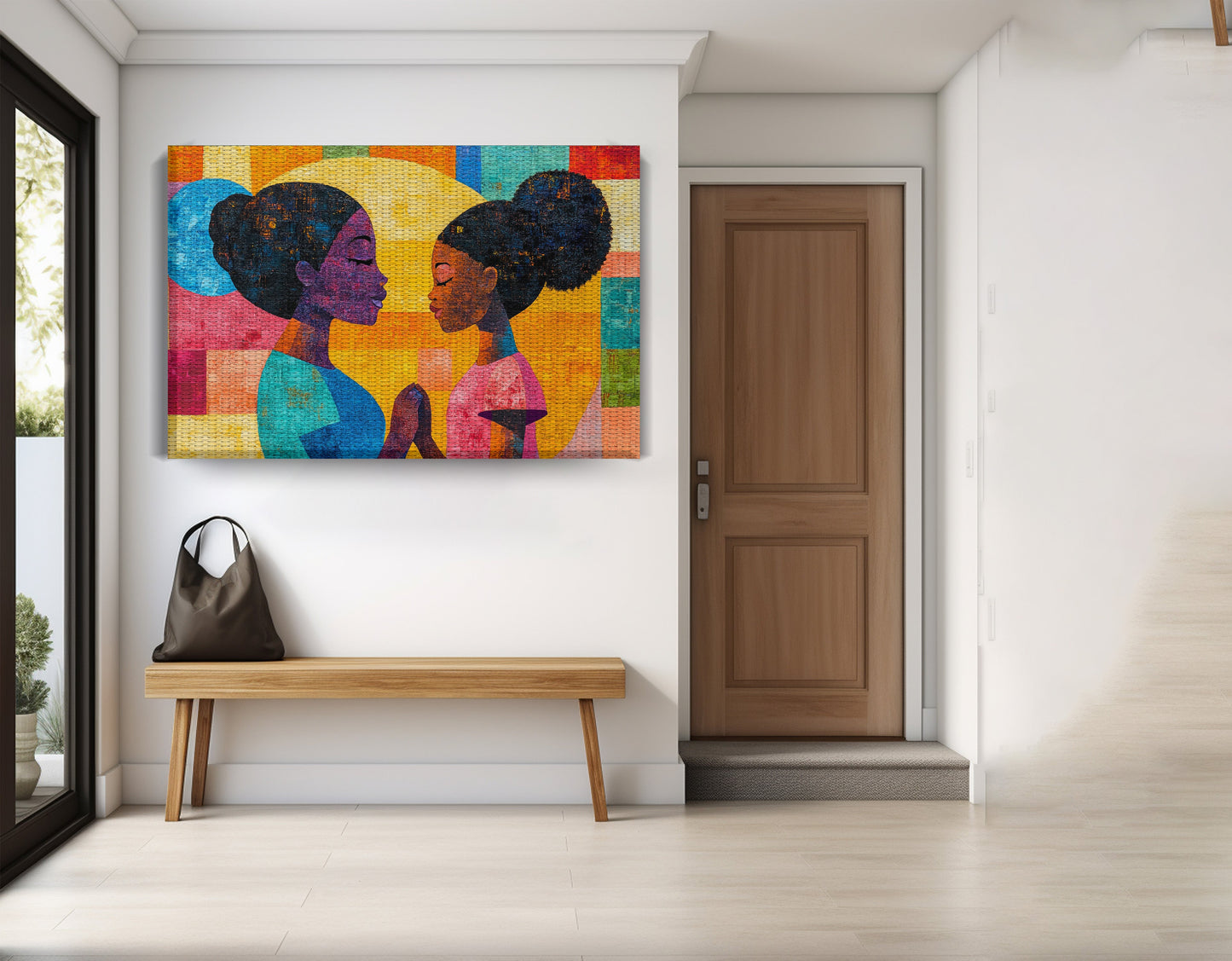 Black Women Prayer Portrait Black woman wall art view 17