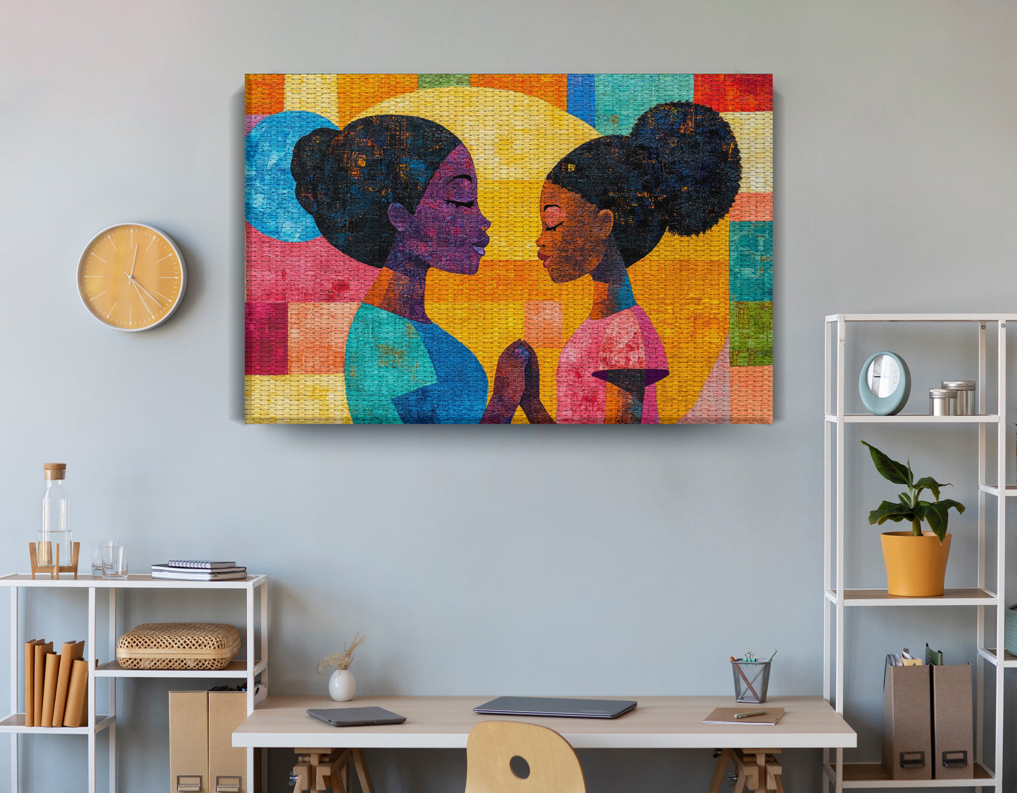 Black Women Prayer Portrait Black woman wall art view 18