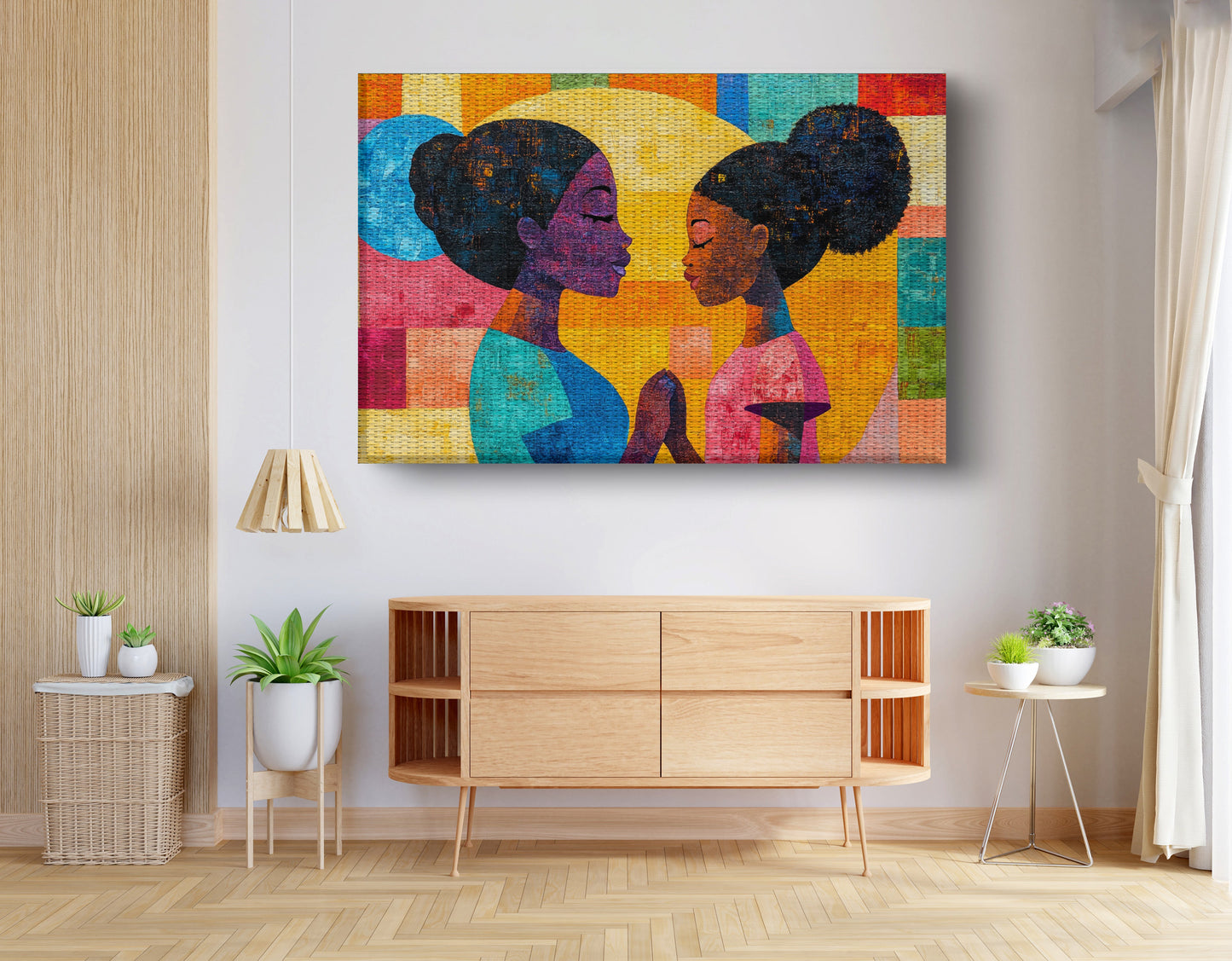 Black Women Prayer Portrait Black woman wall art view 14