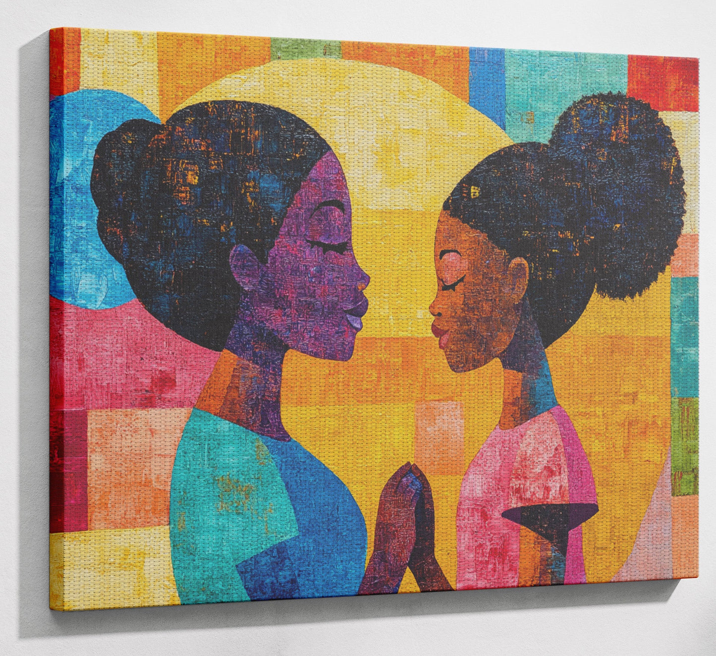 Black Women Prayer Portrait Black woman wall art view 13