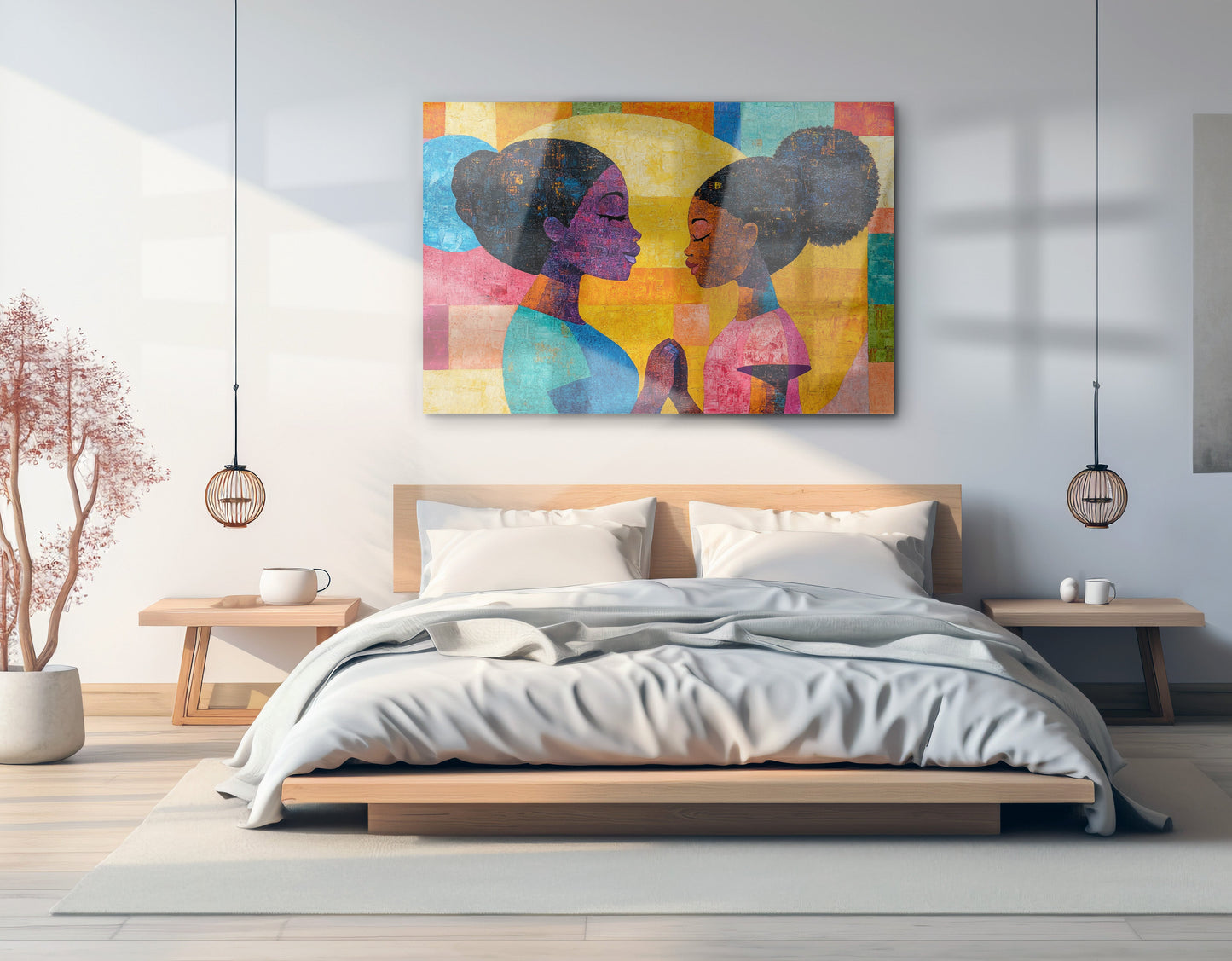 Black Women Prayer Portrait Black woman wall art view 21